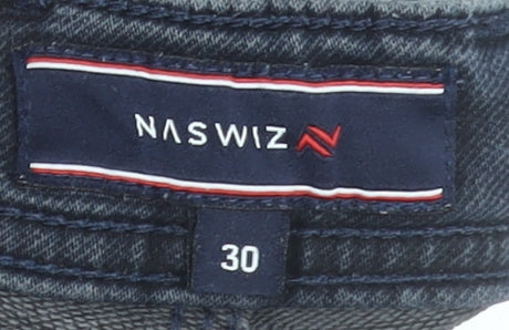 Naswiz Men's Dark Grey Slim Fit Denim Jeans Size 30