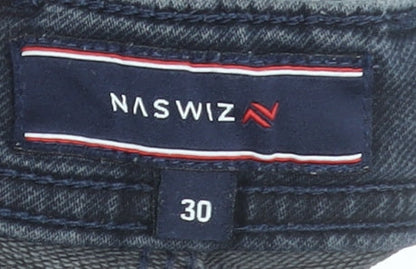 Naswiz Men's Dark Grey Slim Fit Denim Jeans Size 30