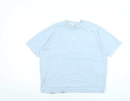Womens UK Size S Calvin Klein Jeans Blue Basic T-Shirt
