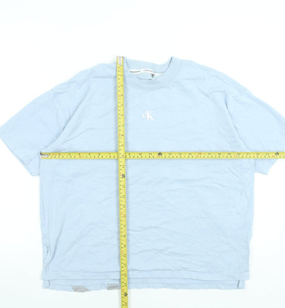Womens UK Size S Calvin Klein Jeans Blue Basic T-Shirt