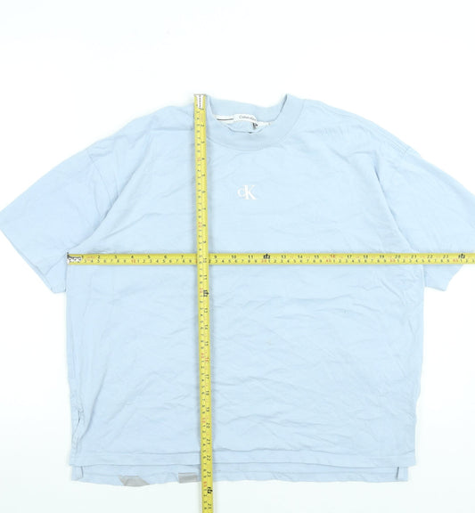 Womens UK Size S Calvin Klein Jeans Blue Basic T-Shirt