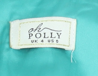 Oh Polly Women Blue Size 4 Bodycon Short Dress