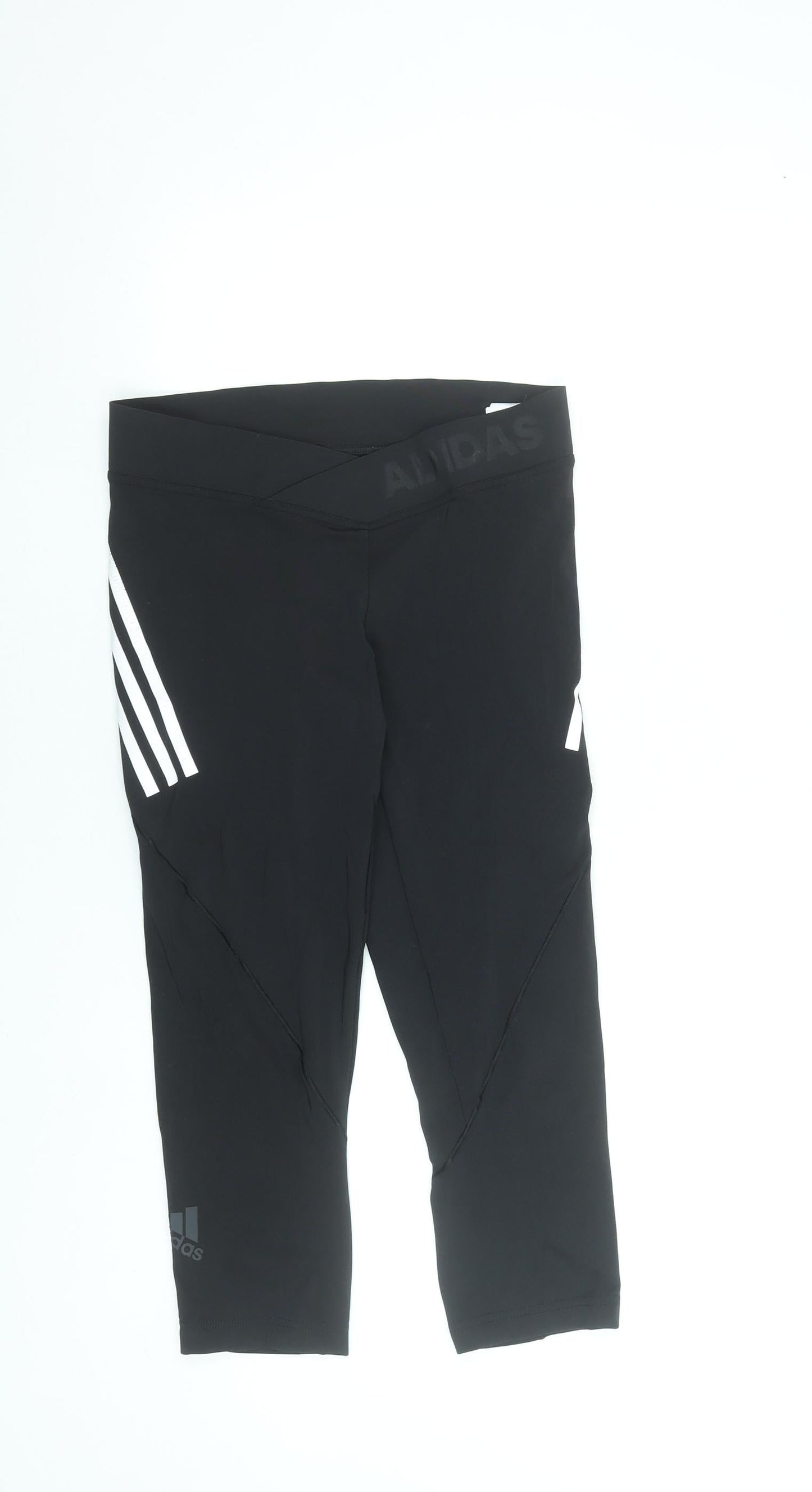 Adidas Womens Black Alphaskin Capri Leggings Size M 12-14 Climachill