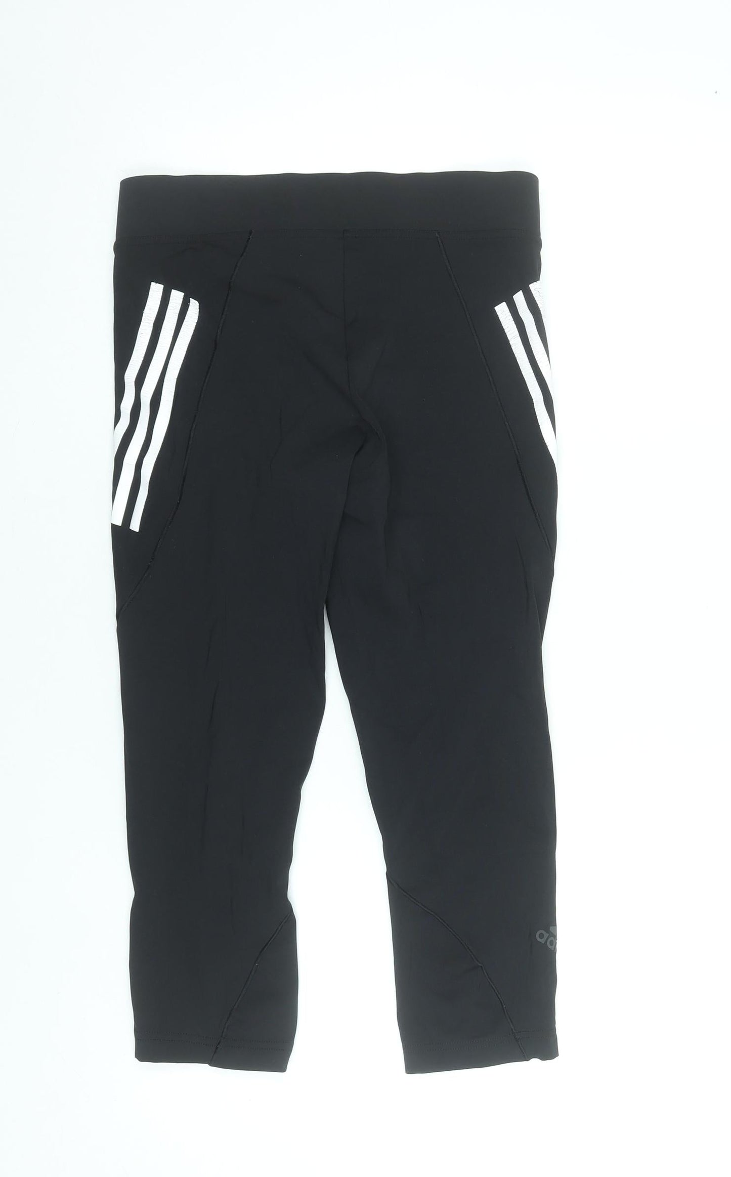 Adidas Womens Black Alphaskin Capri Leggings Size M 12-14 Climachill