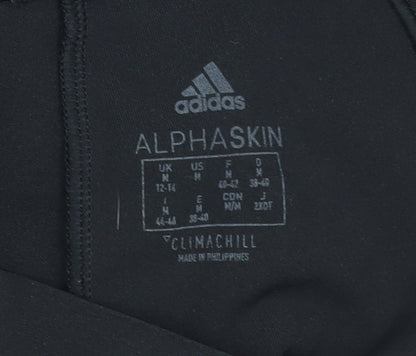 Adidas Womens Black Alphaskin Capri Leggings Size M 12-14 Climachill