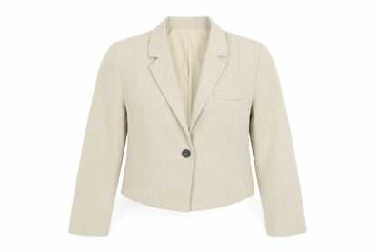 DAZY Women’s Beige Cropped Blazer Jacket Size M