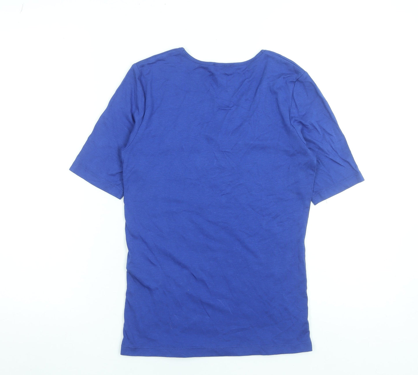 Womens UK Size 8 Street One Blue Basic T-Shirt
