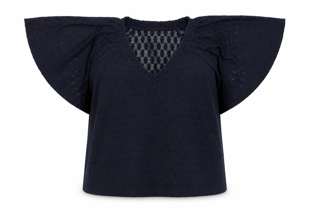 Womens UK Size L Gallery Blue Tunic Blouse