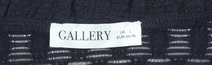 Womens UK Size L Gallery Blue Tunic Blouse