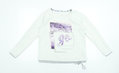 Womens UK Size S Cecil White Basic T-Shirt