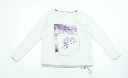 Womens UK Size S Cecil White Basic T-Shirt