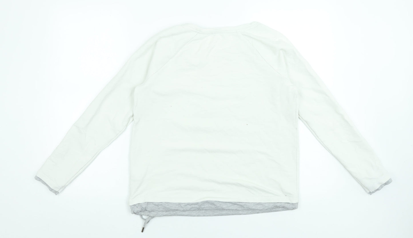 Womens UK Size S Cecil White Basic T-Shirt