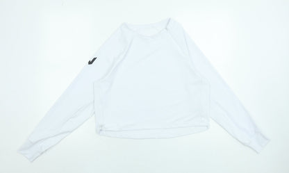 Womens UK Size S Lone Wolf White Gym & Training Running & Jogging Yoga T-Shirt