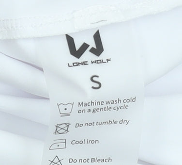 Womens UK Size S Lone Wolf White Gym & Training Running & Jogging Yoga T-Shirt