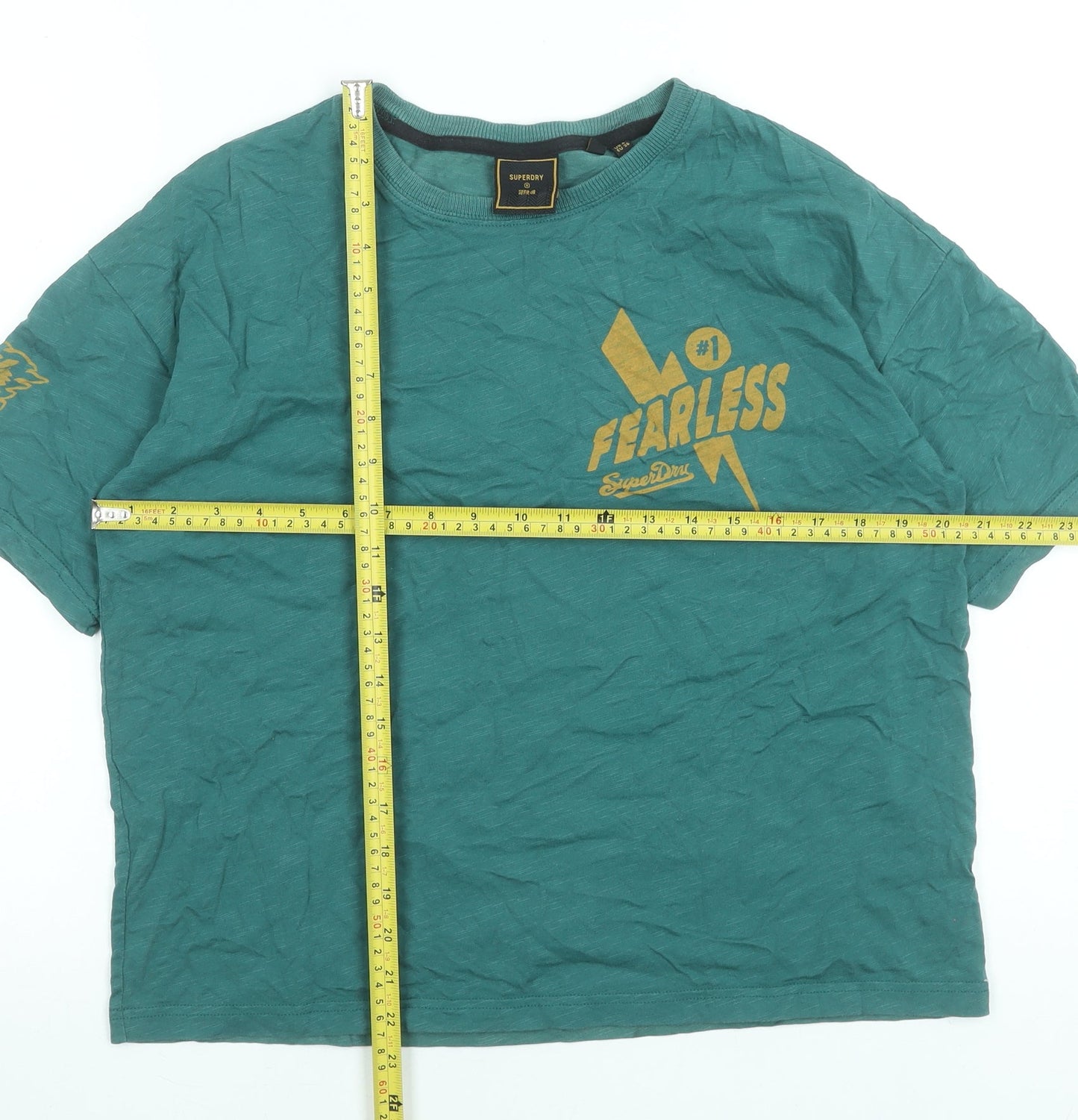 Womens UK Size 8 Superdry Green Basic T-Shirt