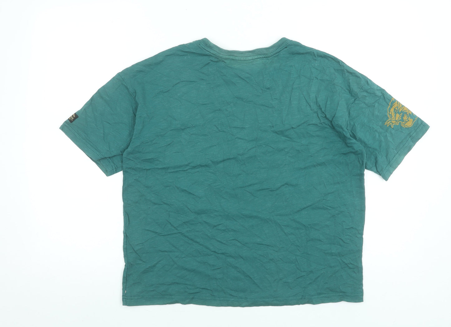 Womens UK Size 8 Superdry Green Basic T-Shirt
