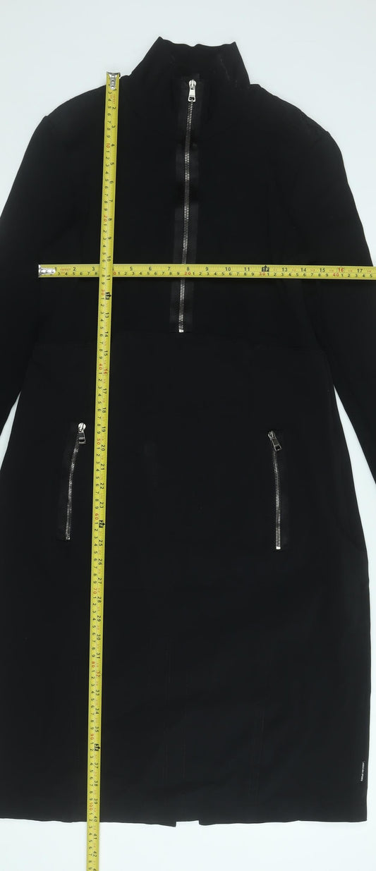 Marc Cain Women's Black Knee Length Shift Dress Size 16