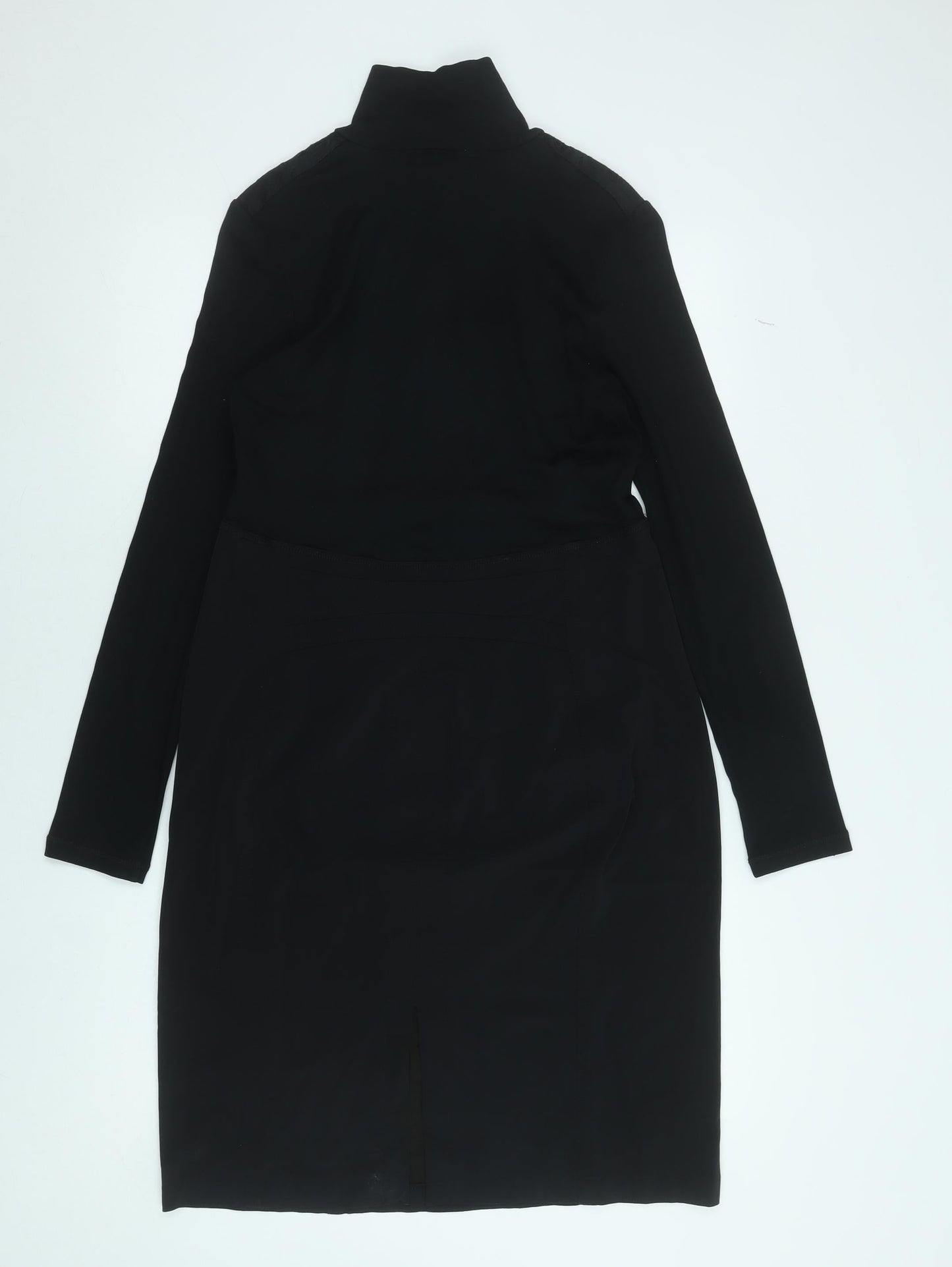 Marc Cain Women's Black Knee Length Shift Dress Size 16