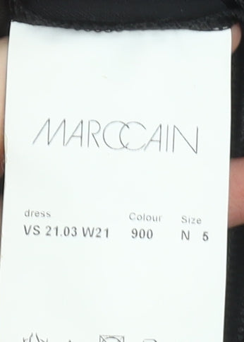 Marc Cain Women's Black Knee Length Shift Dress Size 16
