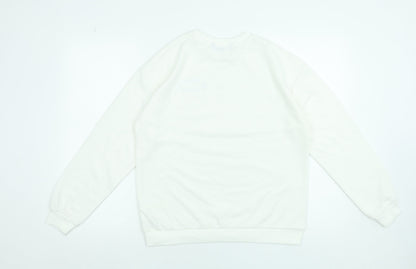 Womens UK Size S Dunnes Stores White Pullover Sweatshirt