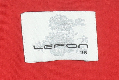 Womens UK Size 10 Lefon Red Basic Jacket