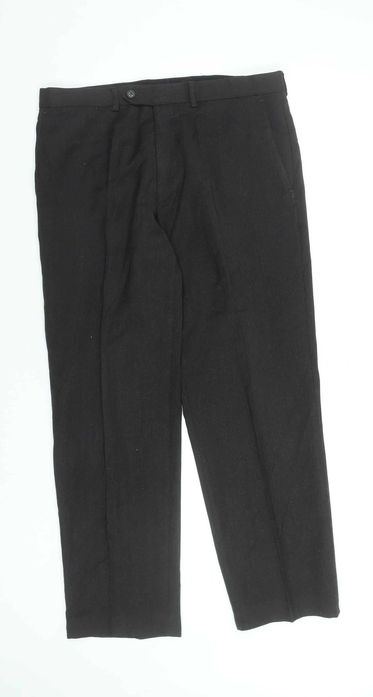 Marks and Spencer Men's Black Wool Cashmere Dress Pants 34W 29L