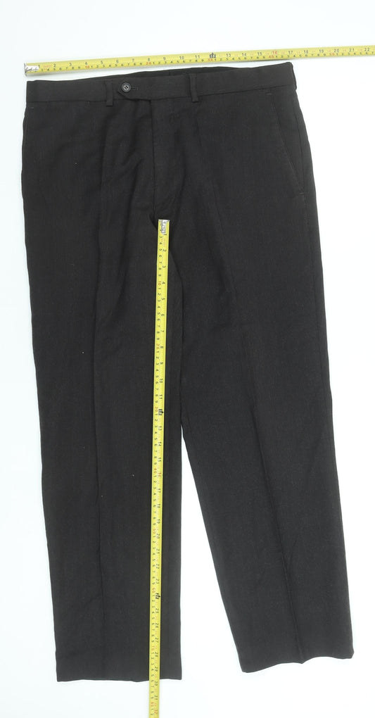 Marks and Spencer Men's Black Wool Cashmere Dress Pants 34W 29L