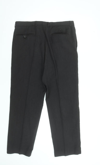 Marks and Spencer Men's Black Wool Cashmere Dress Pants 34W 29L