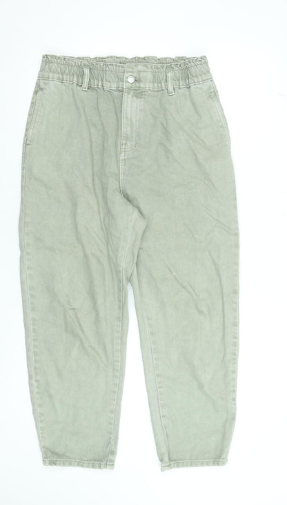 Dunnes Stores Women’s Green High Rise Tapered Cotton Jeans Size 12