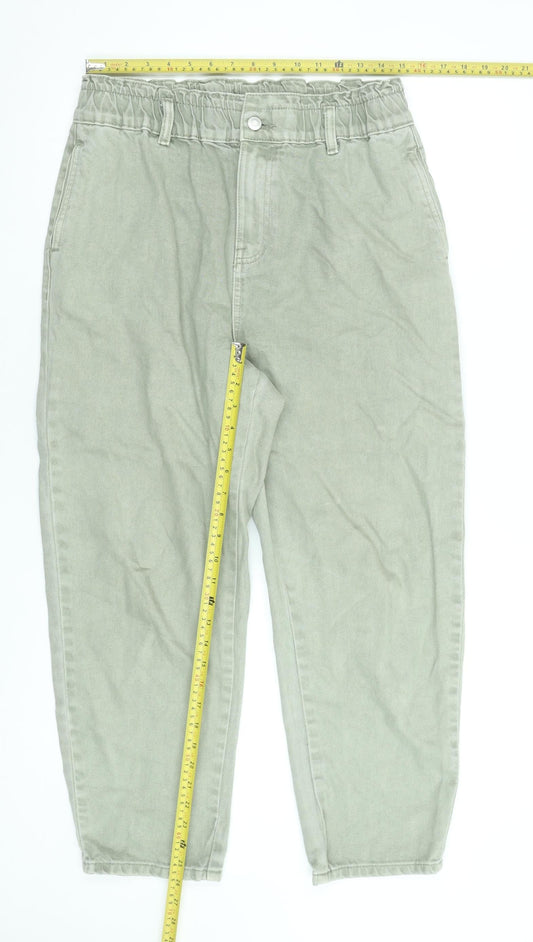 Dunnes Stores Women’s Green High Rise Tapered Cotton Jeans Size 12