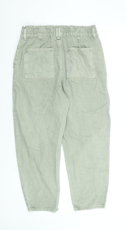 Dunnes Stores Women’s Green High Rise Tapered Cotton Jeans Size 12