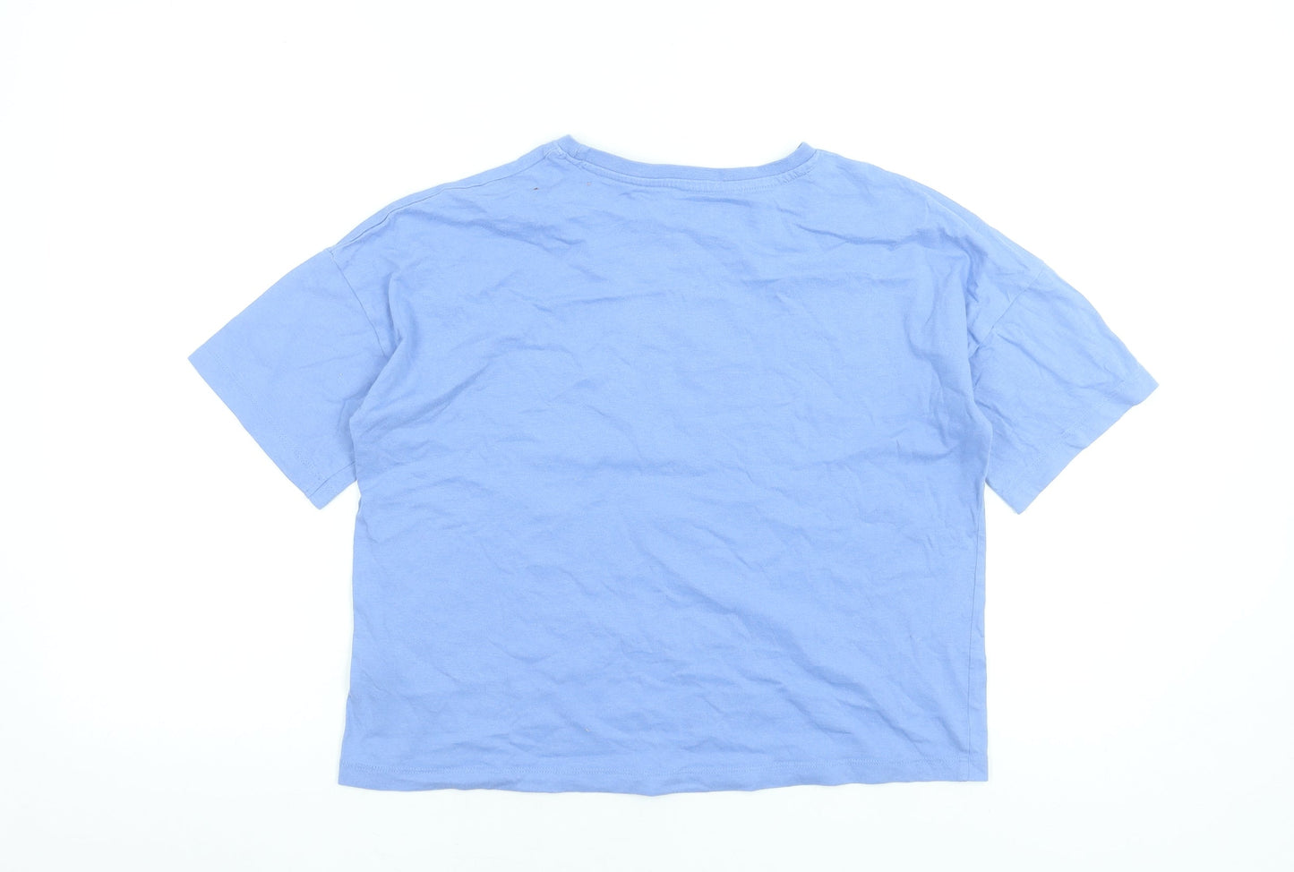 Disney Stitch Blue Cropped Teen Girls T-Shirt by Primark Size 14