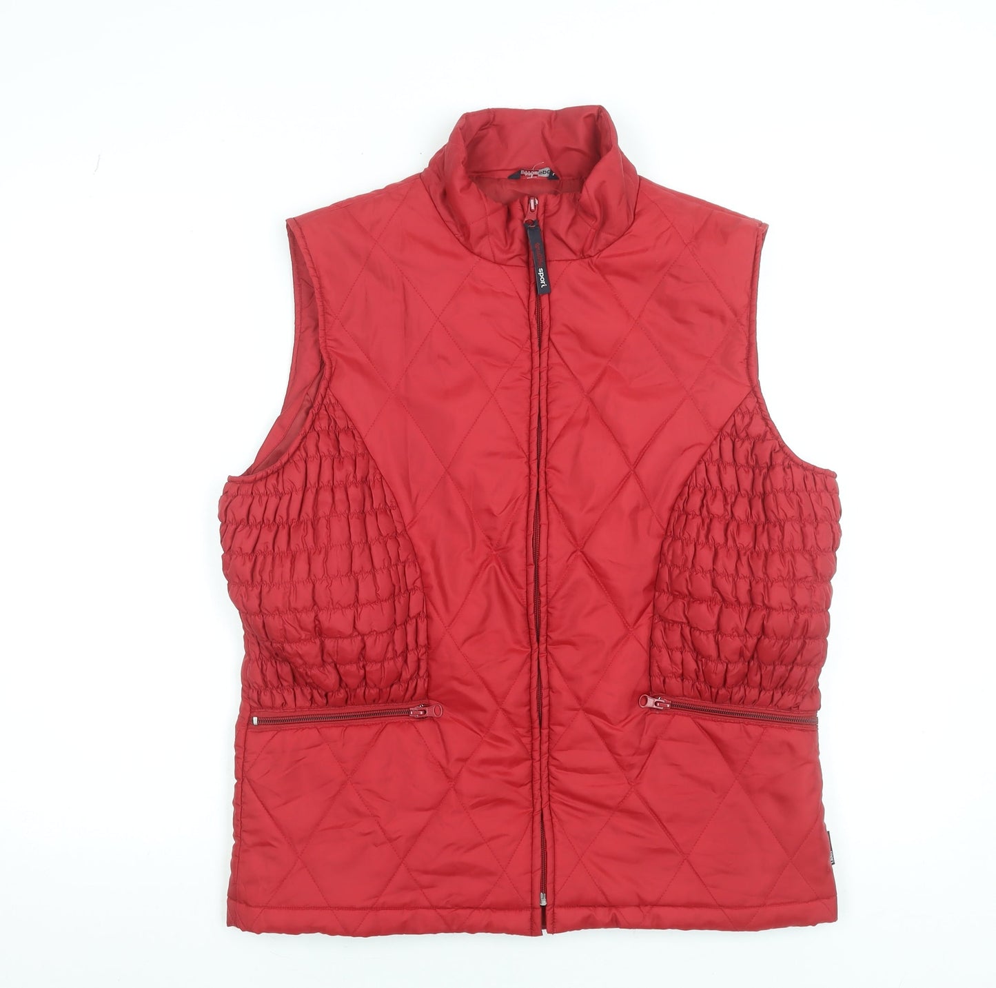 Womens UK Size 12 Trafficsport Red Quilted Coat