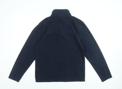 Workout Men’s Blue Fleece 1/4 Zip Pullover Sweatshirt Size M