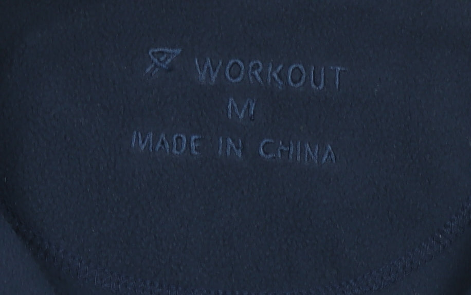 Workout Men’s Blue Fleece 1/4 Zip Pullover Sweatshirt Size M