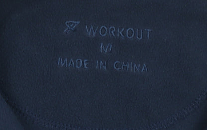 Workout Men’s Blue Fleece 1/4 Zip Pullover Sweatshirt Size M