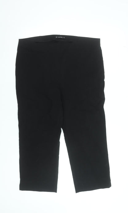 Dunnes Stores Women’s Black Cropped Stretch Trousers Size L