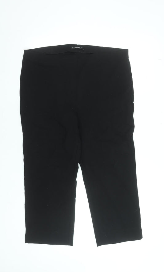 Dunnes Stores Women’s Black Cropped Stretch Trousers Size L