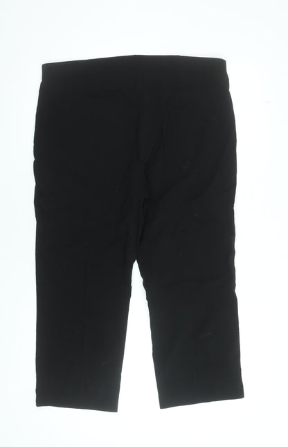 Dunnes Stores Women’s Black Cropped Stretch Trousers Size L