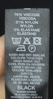 Dunnes Stores Women’s Black Cropped Stretch Trousers Size L