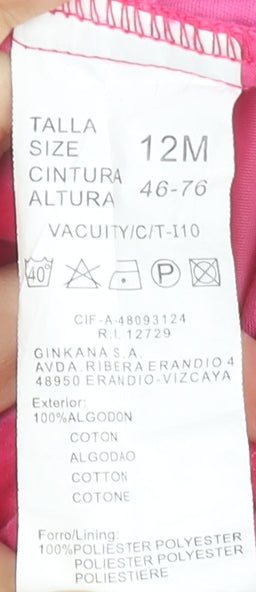 Peanuts Snoopy Girls Pink Velvet A-Line Dress 12 Months