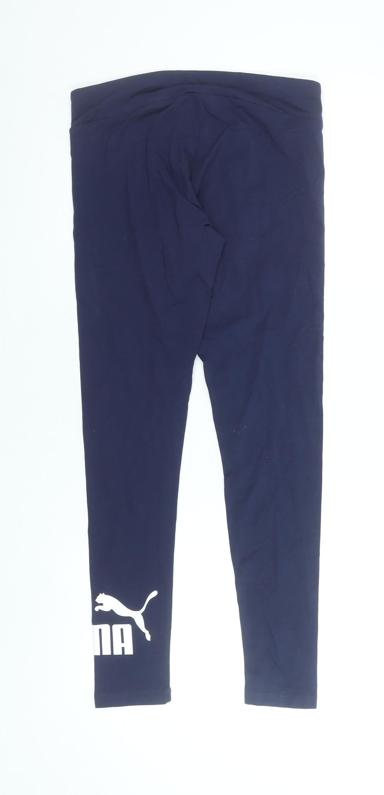 Womens UK Size S PUMA Slim Fit Leggings Blue Leggings