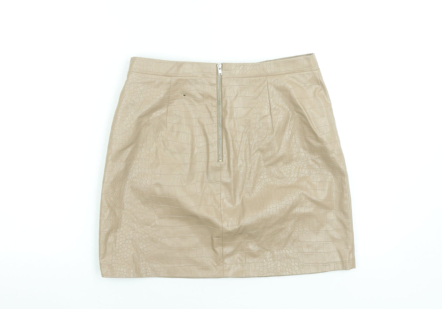 Womens UK Size 12 River Island Straight & Pencil Faux Leather Skirt