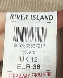 Womens UK Size 12 River Island Straight & Pencil Faux Leather Skirt