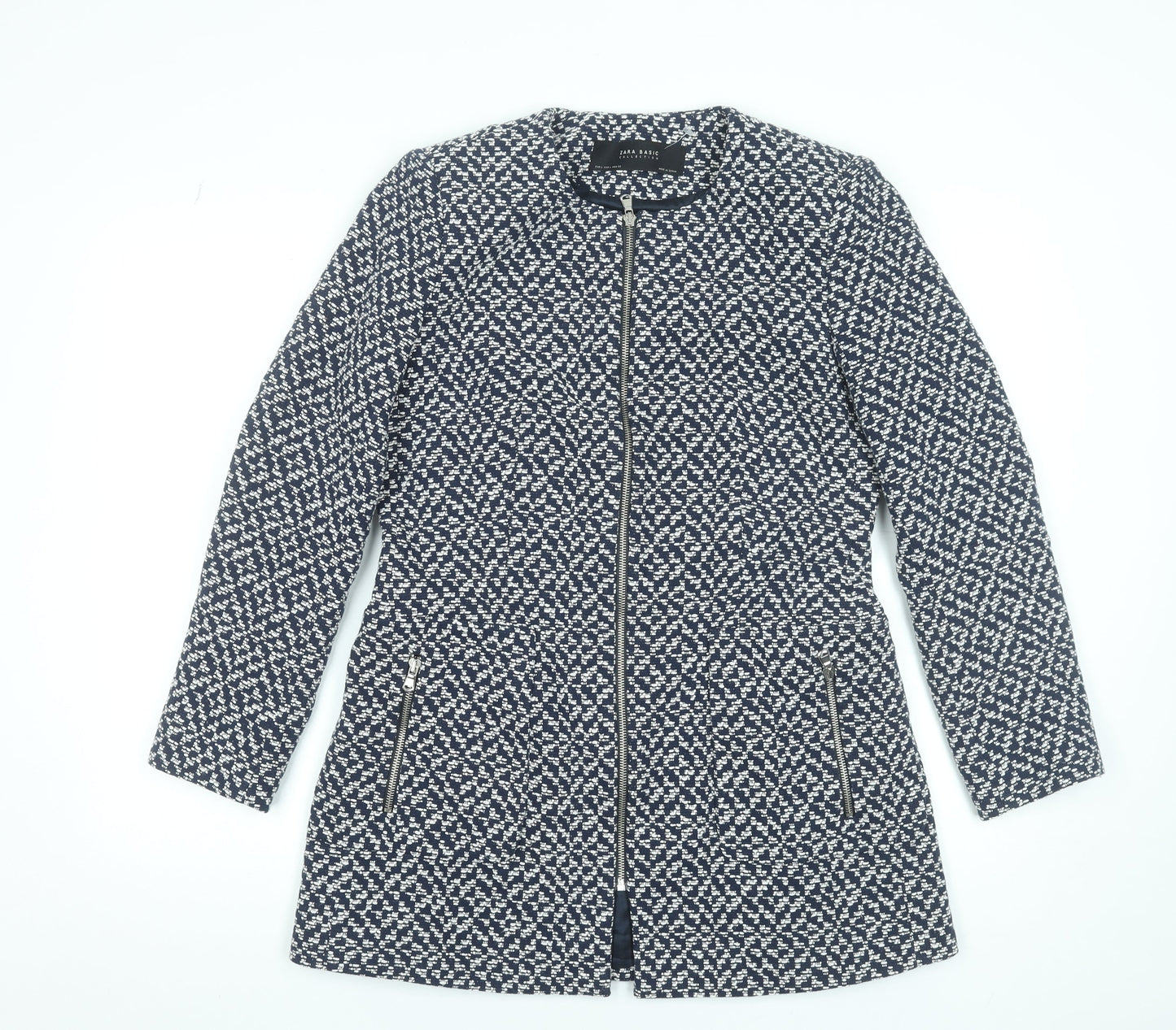 Womens UK Size 16 Zara Blue Overcoat