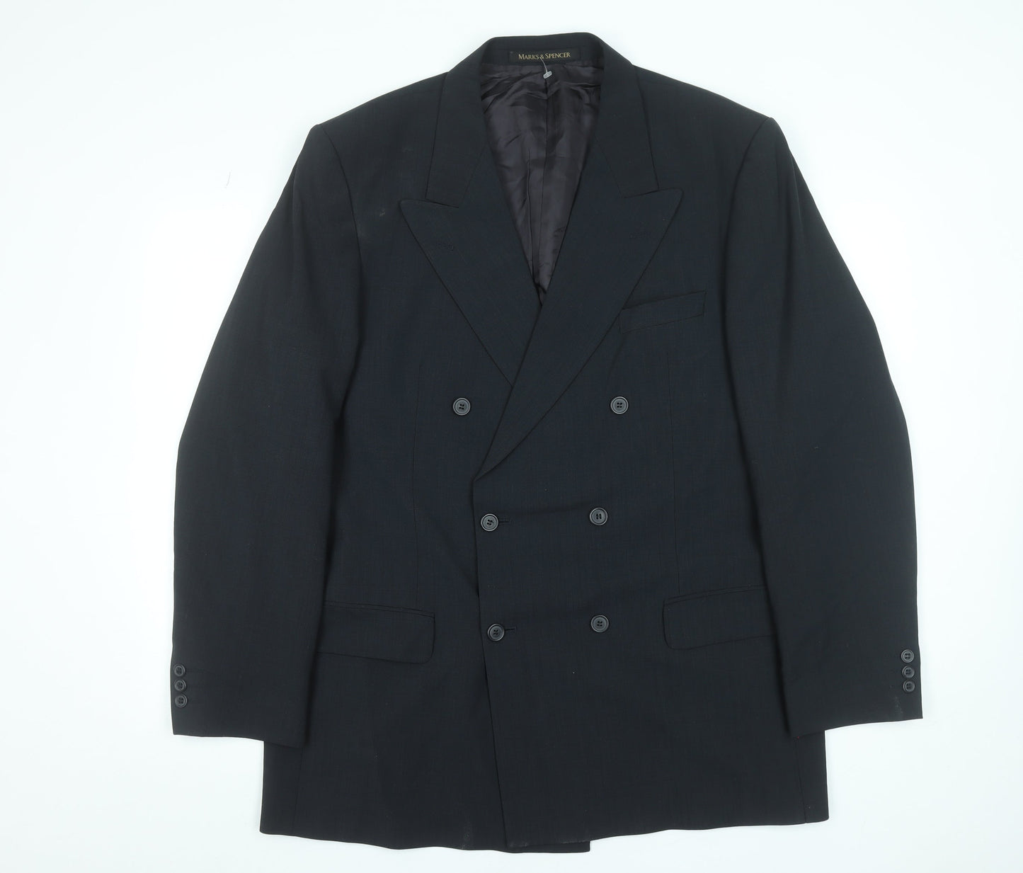 Mens UK Size 44L Marks and Spencer Regular Blue Suit Jacket