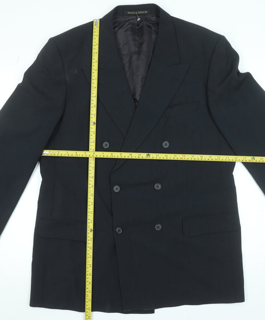 Mens UK Size 44L Marks and Spencer Regular Blue Suit Jacket