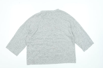 Womens UK Size M Zara Grey Basic Blouse