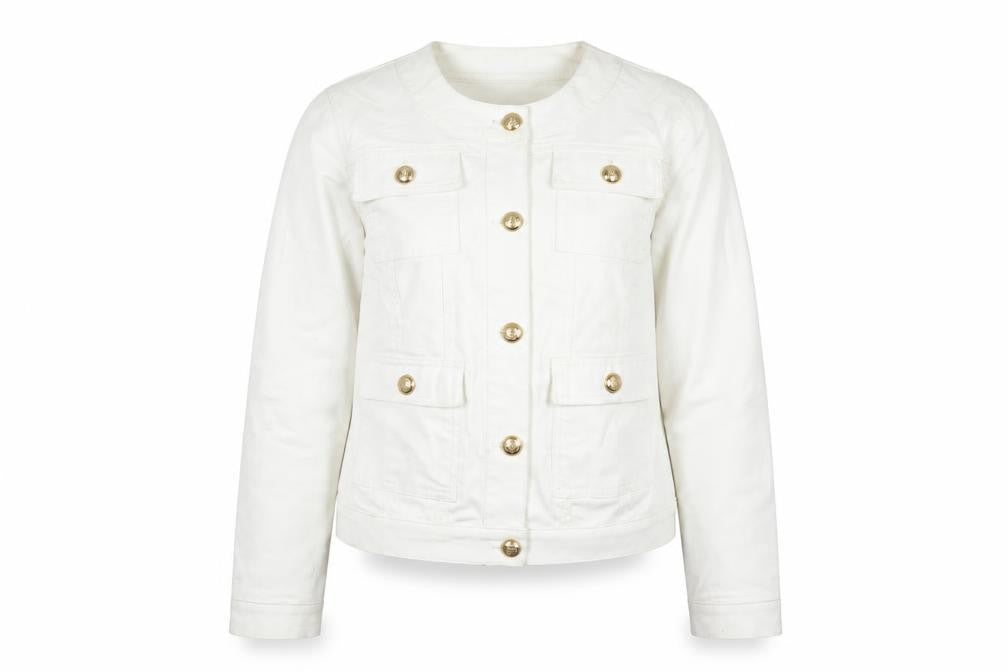 Womens UK Size 10 Gallery White Basic Jacket