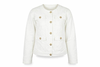 Womens UK Size 10 Gallery White Basic Jacket